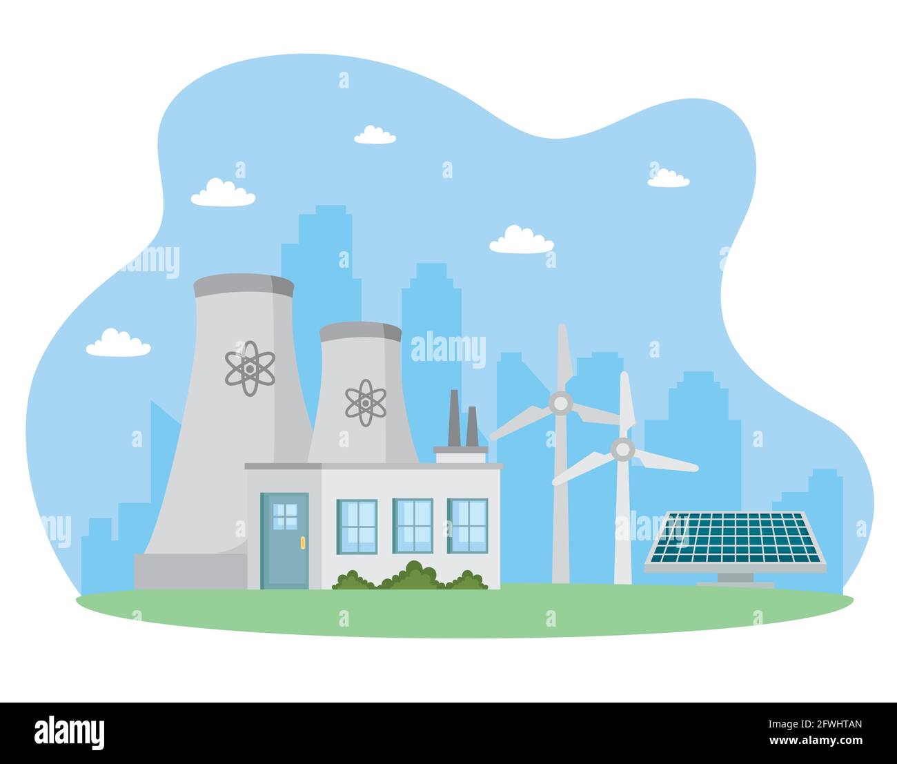 Alternative energy plant Stock Vector Image & Art - Alamy