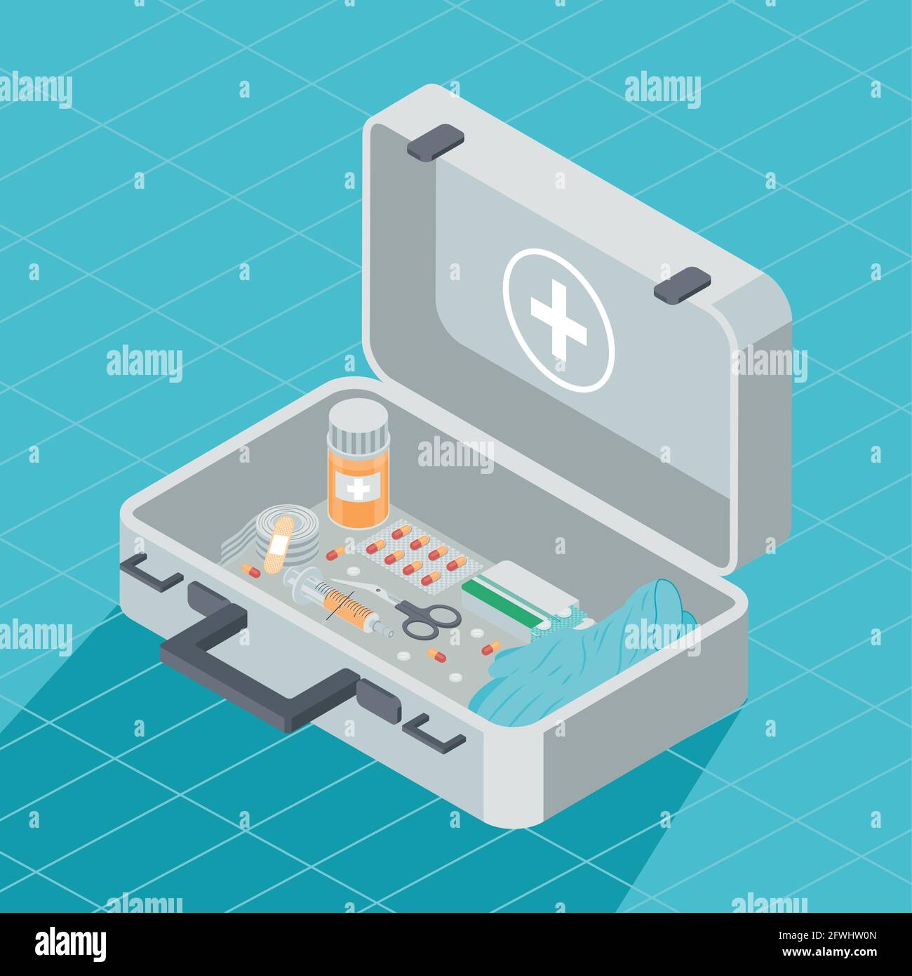 First aid kit in scissors hi res stock photography and images alamy