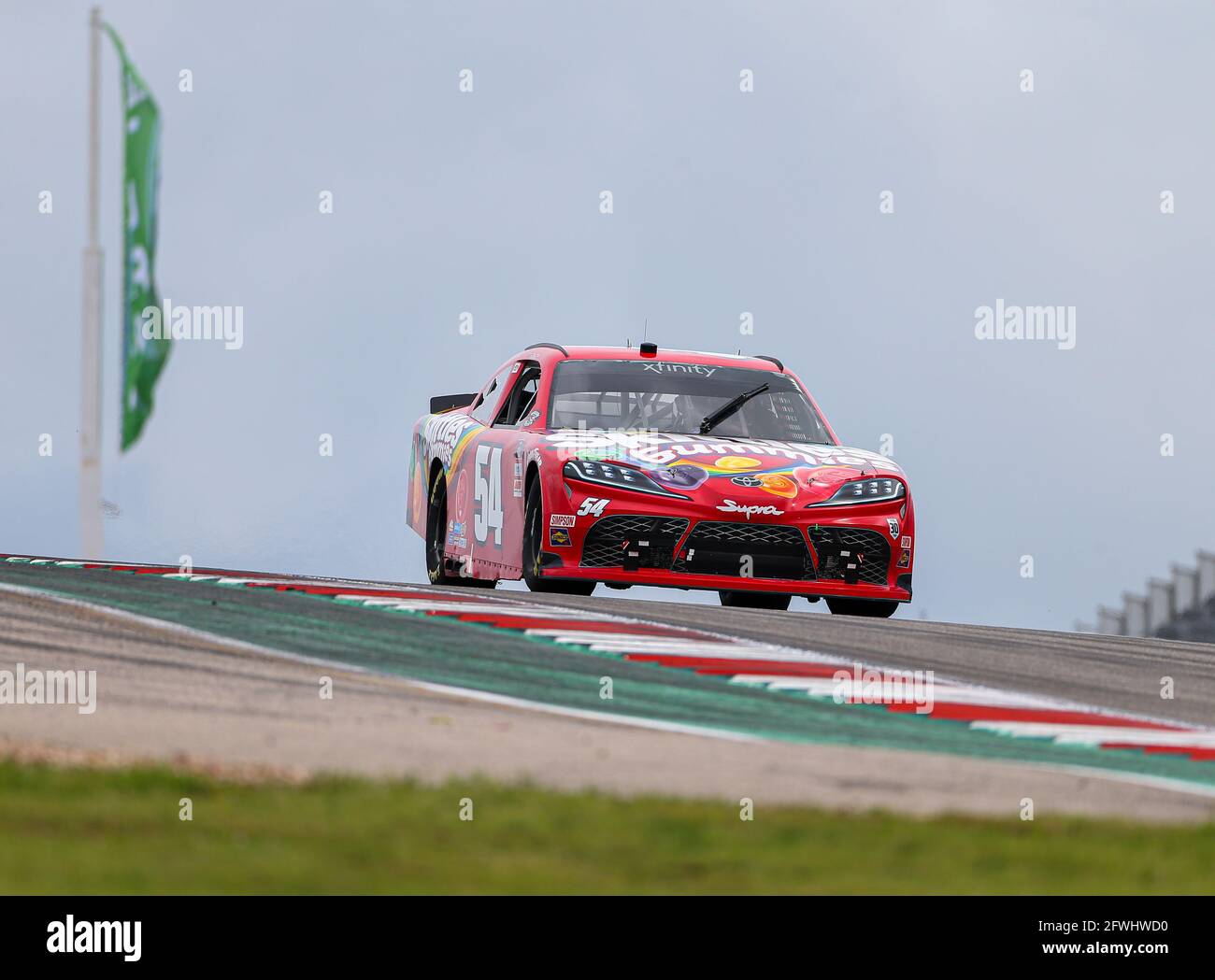 Austin. 22nd May, 2021. NASCAR Xfinity Series driver Kyle Busch (54) wins the Pit Boss 250 at the Circuit of the Americas in Austin, Texas, on May 22, 2021. Credit: Scott Coleman/ZUMA Wire/Alamy Live News Stock Photo