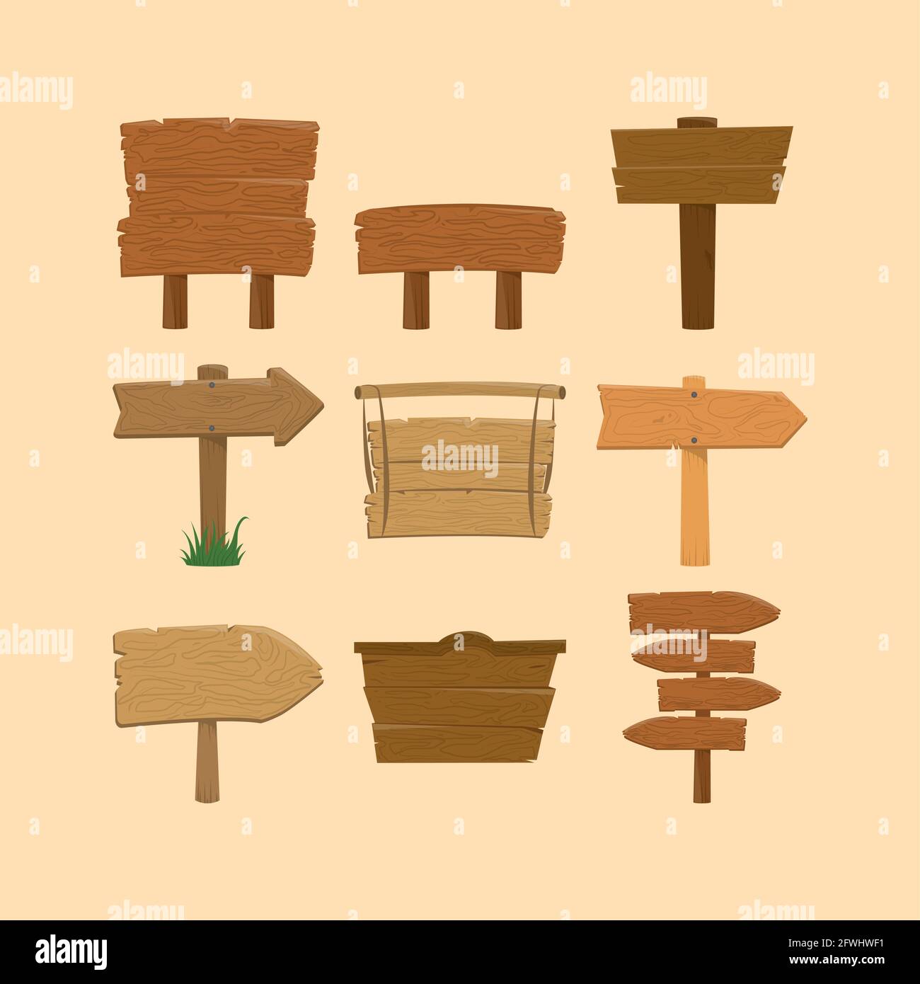 wooden street signs Stock Vector Image & Art - Alamy