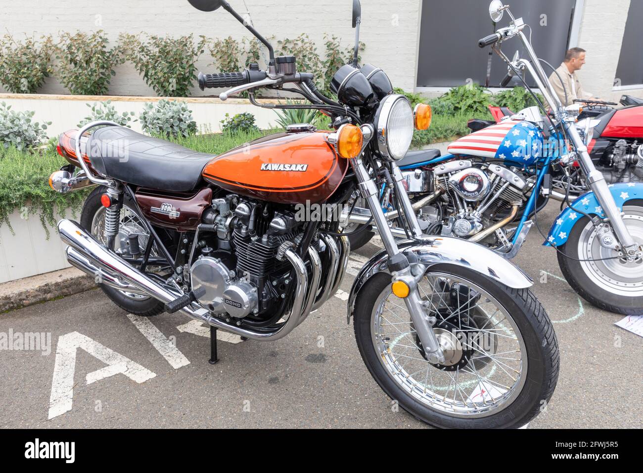 1973 model z900 motorbike on display at a classic vehicle show in Pittwater,Sydney,Australia Stock Photo - Alamy
