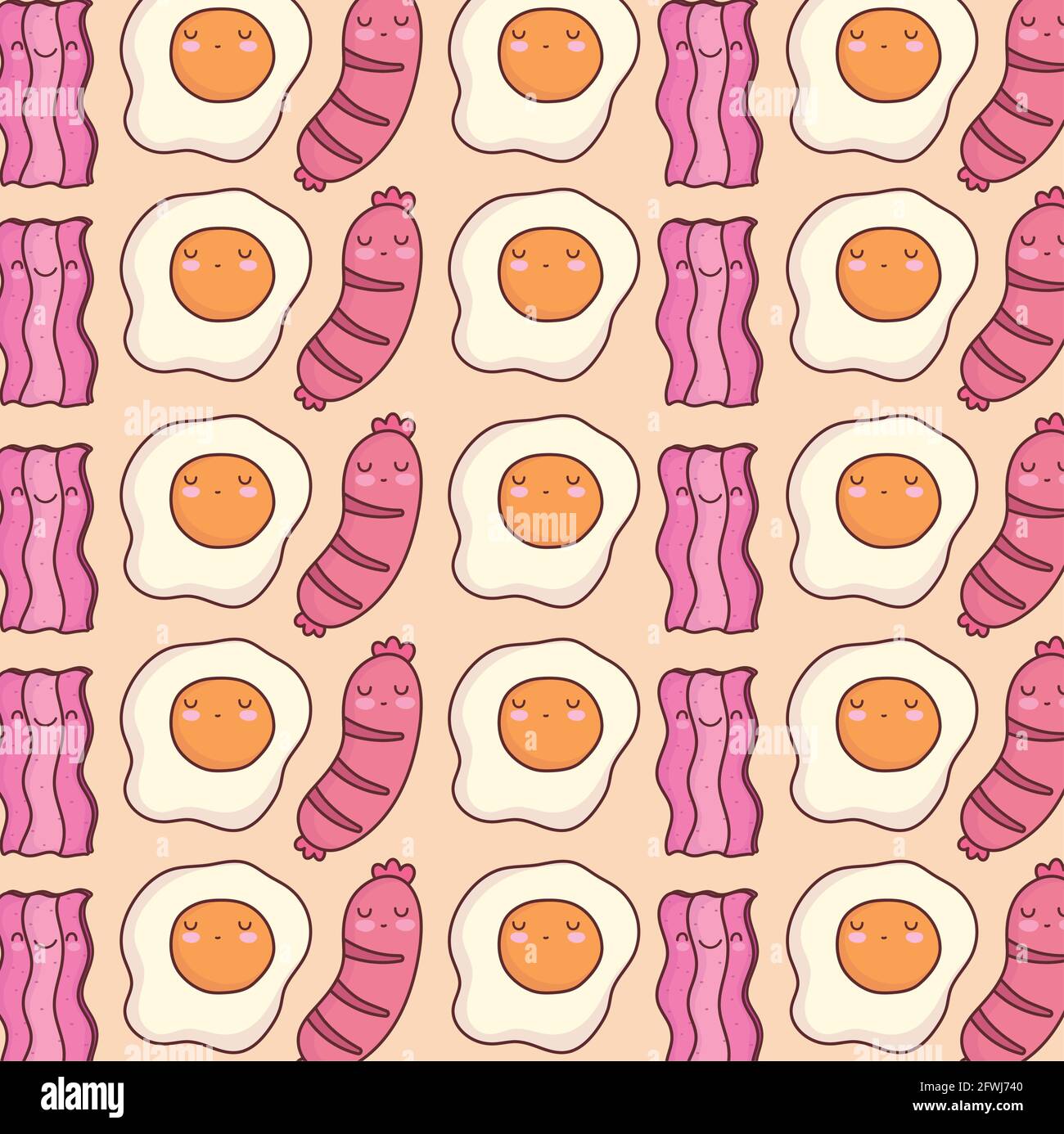 breakfast food pattern Stock Vector Image & Art - Alamy