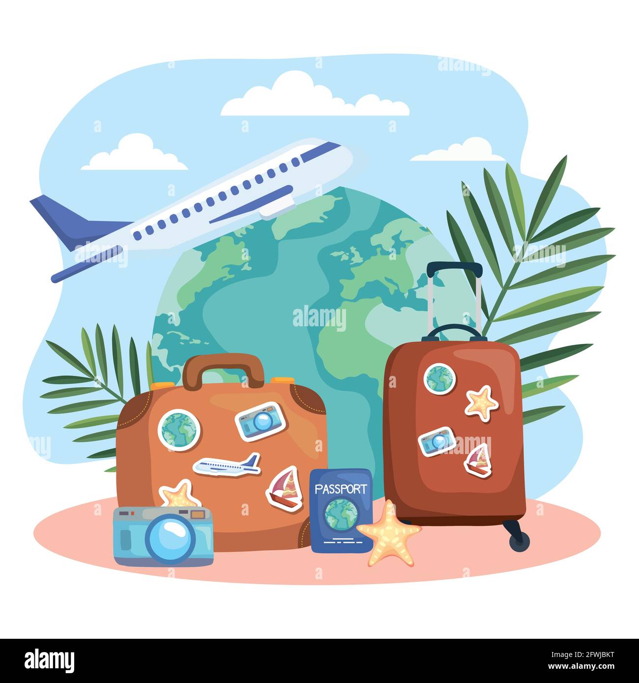 airplane and icon set Stock Vector Image & Art - Alamy