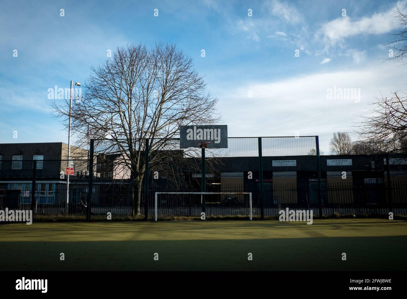 Basketball court, Glasgow Stock Photo Alamy