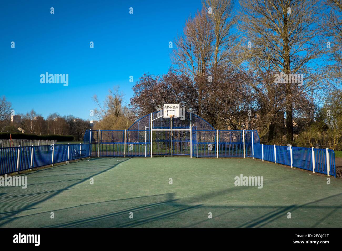 Basketball court, Glasgow Stock Photo Alamy