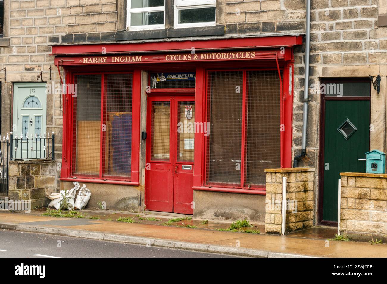 Harry Ingham shop front. Rochdale Road, Todmorden. Stock Photo