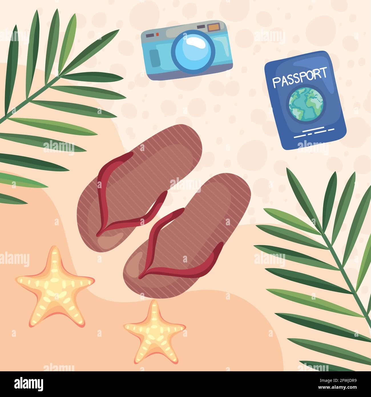 sandals and icon set Stock Vector Image & Art - Alamy