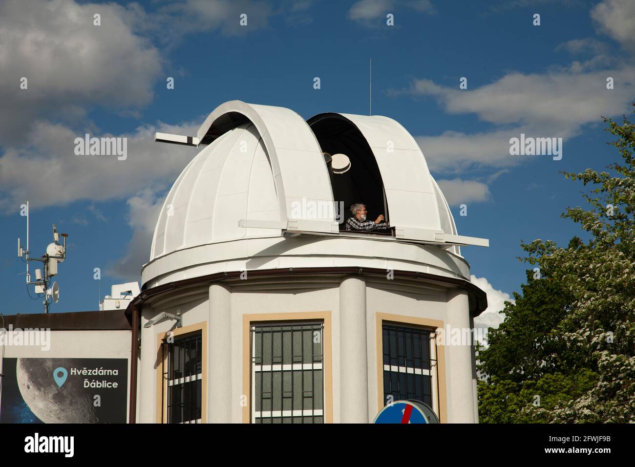 Observatory in part of Prague in Dablice, Czech Republic Stock Photo