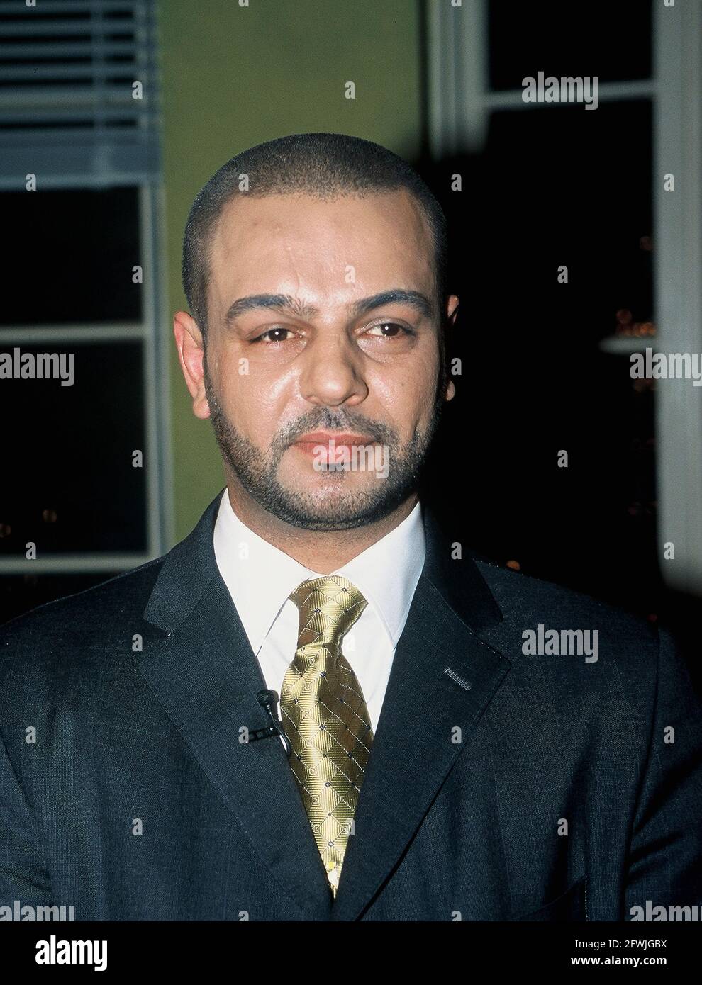 Cologne, Germany. 11th Feb, 2003. Latif YAHIA, from 1986 to 1991 FIDAL - double-ganger, bodyguard and body-owner - of UDAI HUSSEIN the eldest son of the Iraqi dictator Sadam Hussein February 11, 2003 Photo : Horst Galuschka Credit: Horst Galuschka/dpa/Horst Galuschka dpa/Alamy Live News Stock Photo