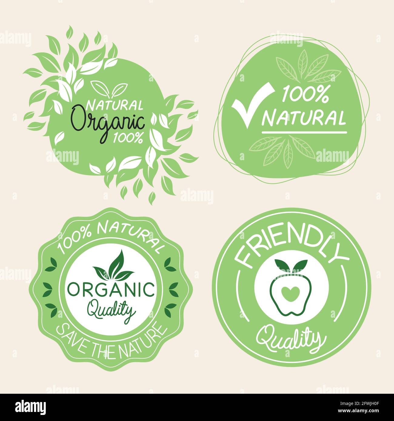 Organic natural labels icon collection Stock Vector Image & Art - Alamy