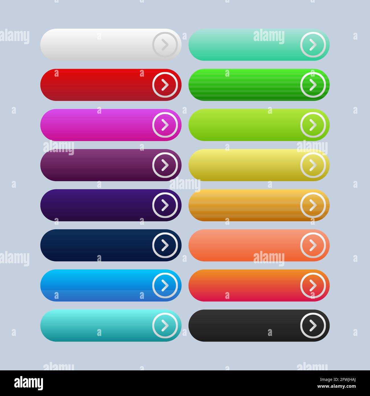 White and blue button in neomorphism style. Stock Vector