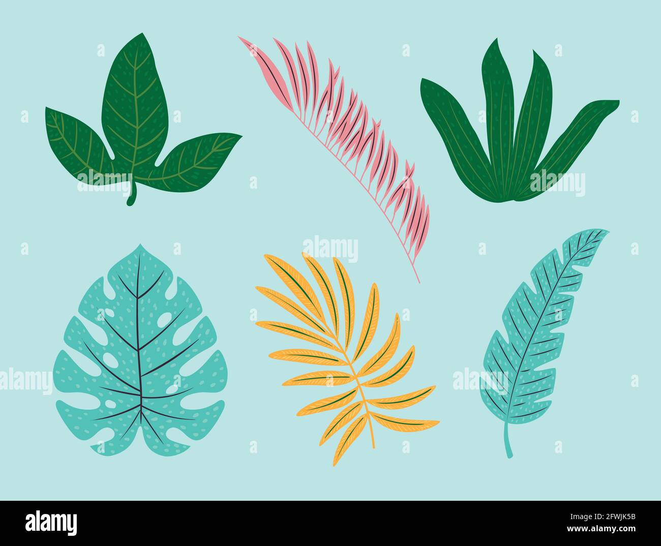 leaves icon collection Stock Vector Image & Art - Alamy