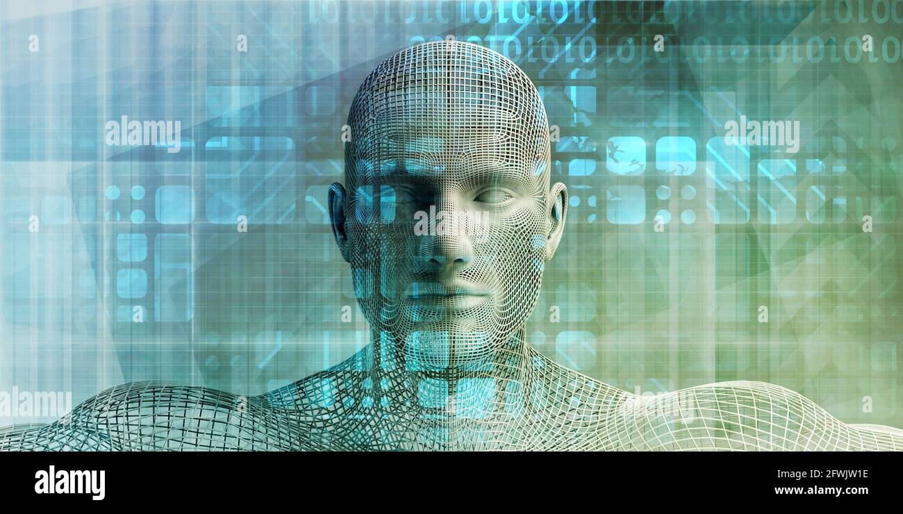 Autonomous Robot Industry with Android Engineering Science Stock Photo ...