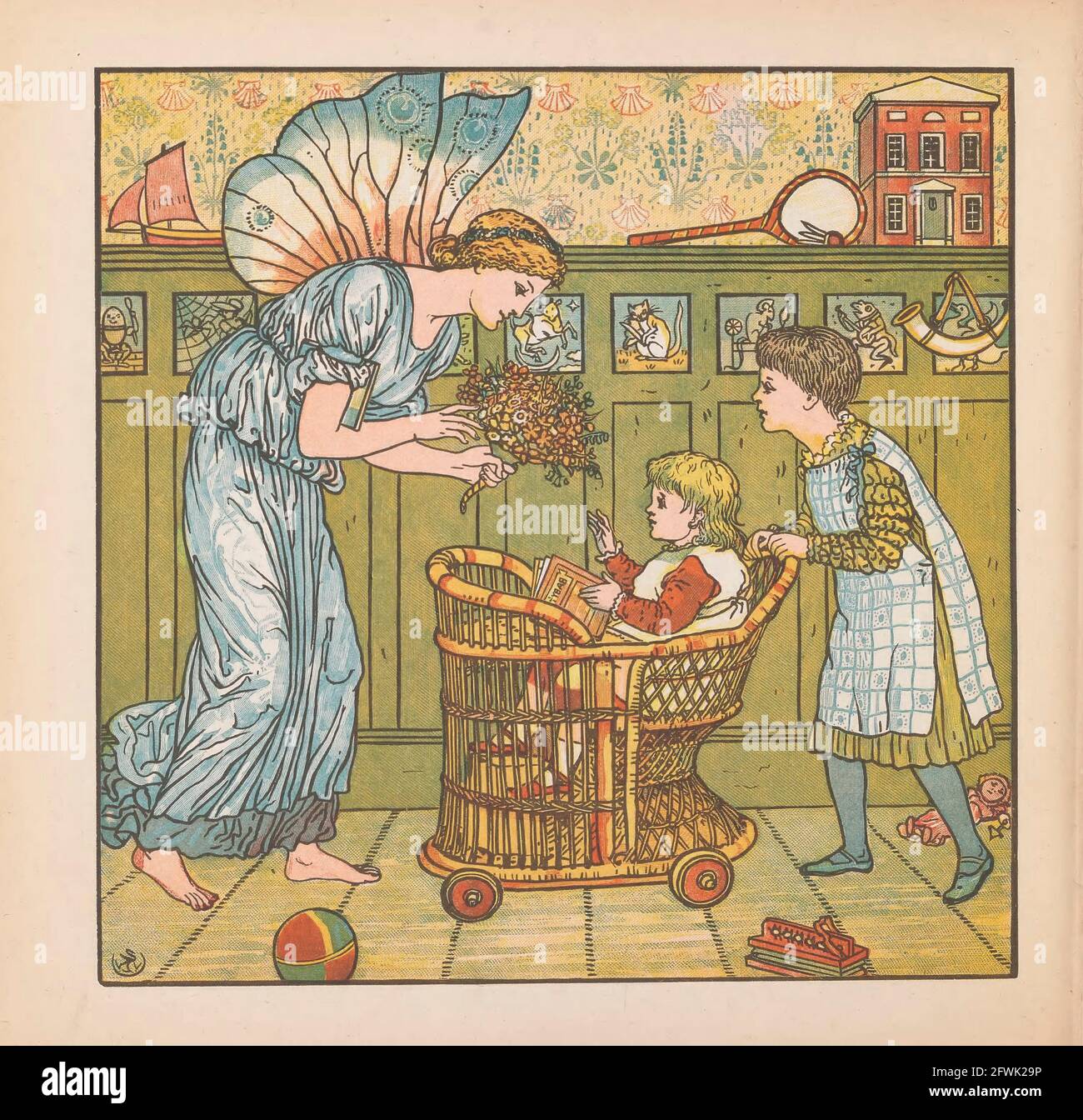 Baby Routledge The Baby's bouquet illustration From the Book ' The baby's bouquet : a ...