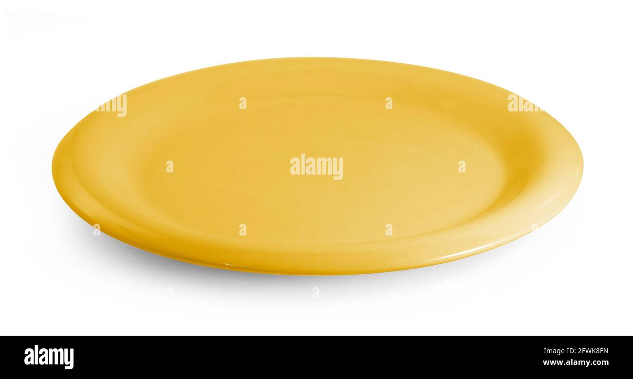 empty plate on white background Stock Photo - Alamy