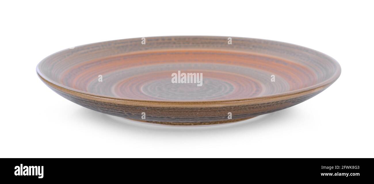 empty plate isolated on white background Stock Photo - Alamy