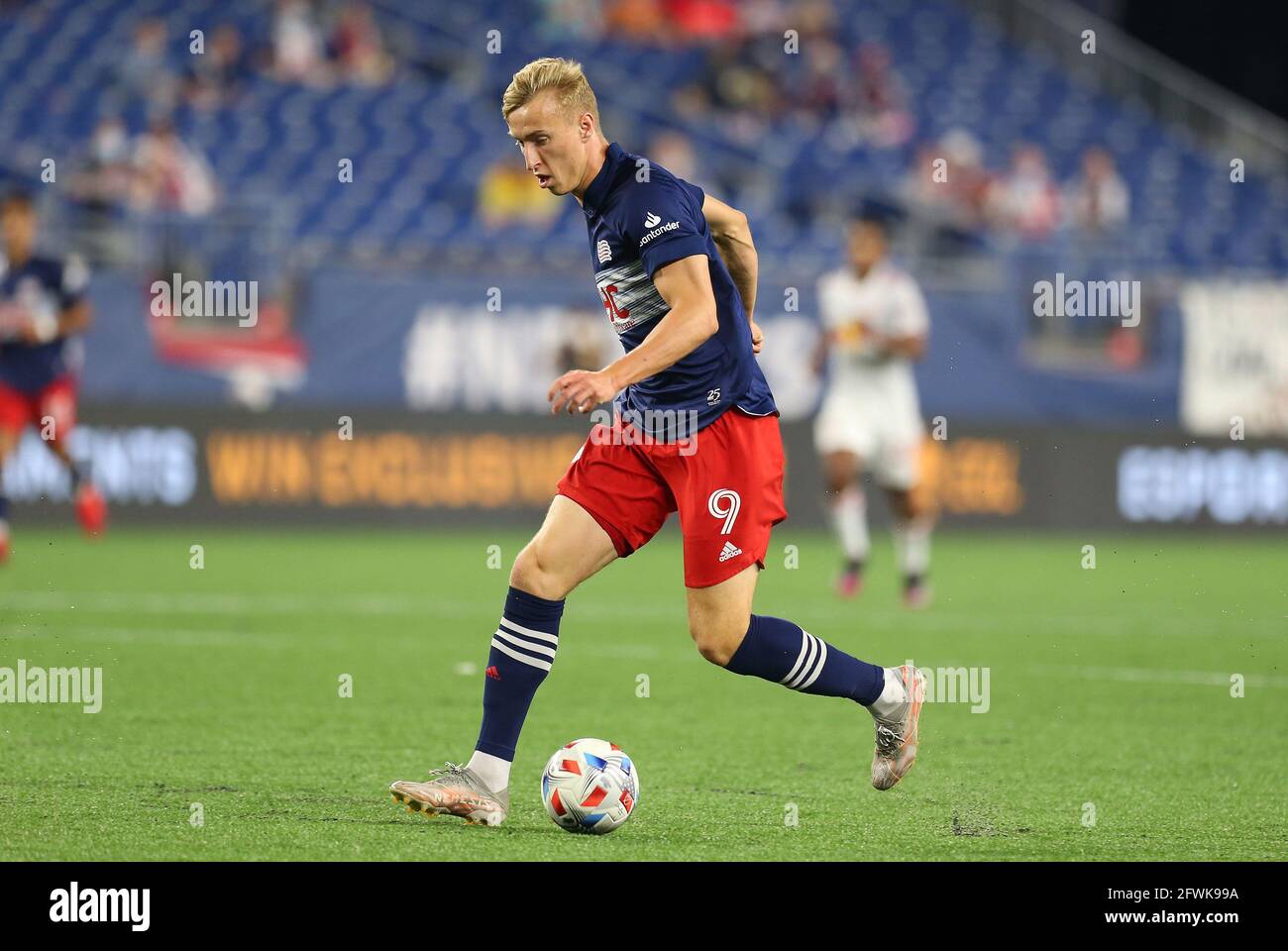 May 22 2021 Foxborough Ma Usa New England Revolution Forward Adam Buksa 9 In Action During An Mls Match Between New York Red Bulls Union And New England Revolution At Gillette Stadium