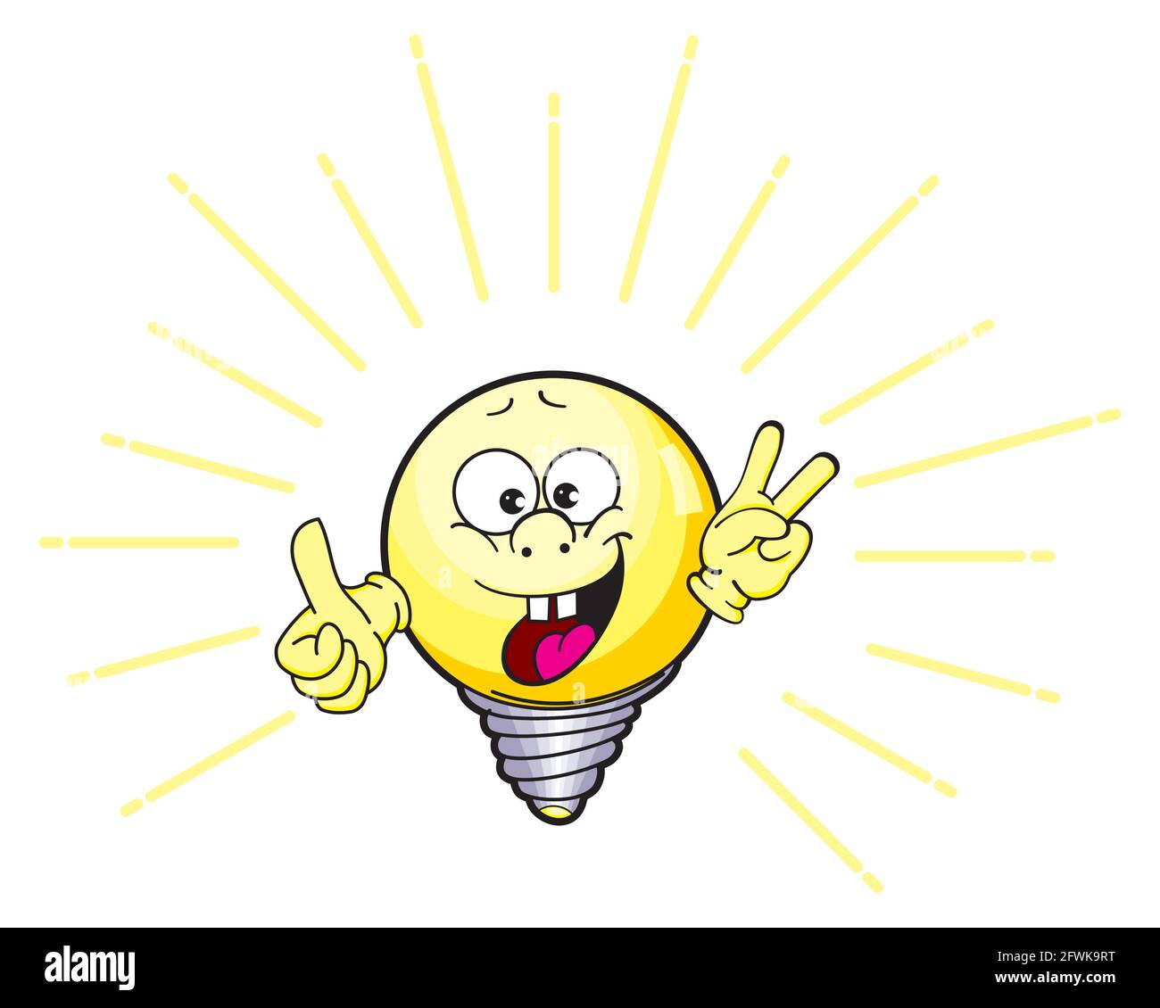 Cartoon light bulb Stock Vector Images Alamy