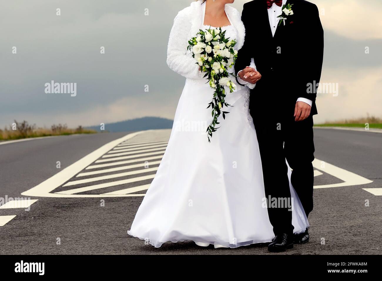 Couple on wedding day, two ,people, outdoor, happiness, smiling, man, women, bridge,activity, adult, affectionate, bride,wedding planning, service, Stock Photo