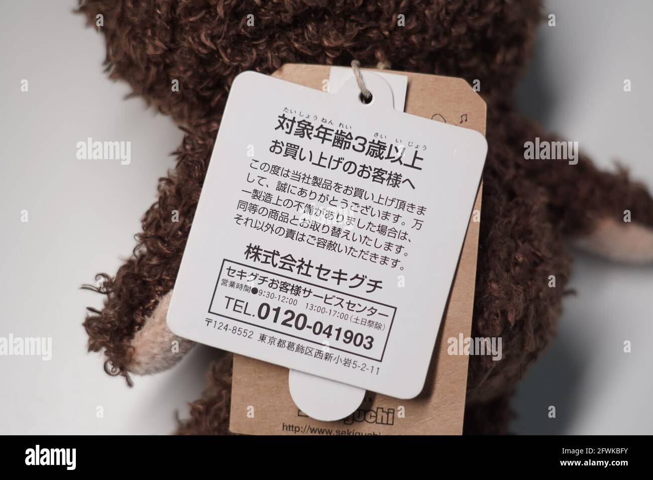 toy product safety label in Japanese for kids three years old or above