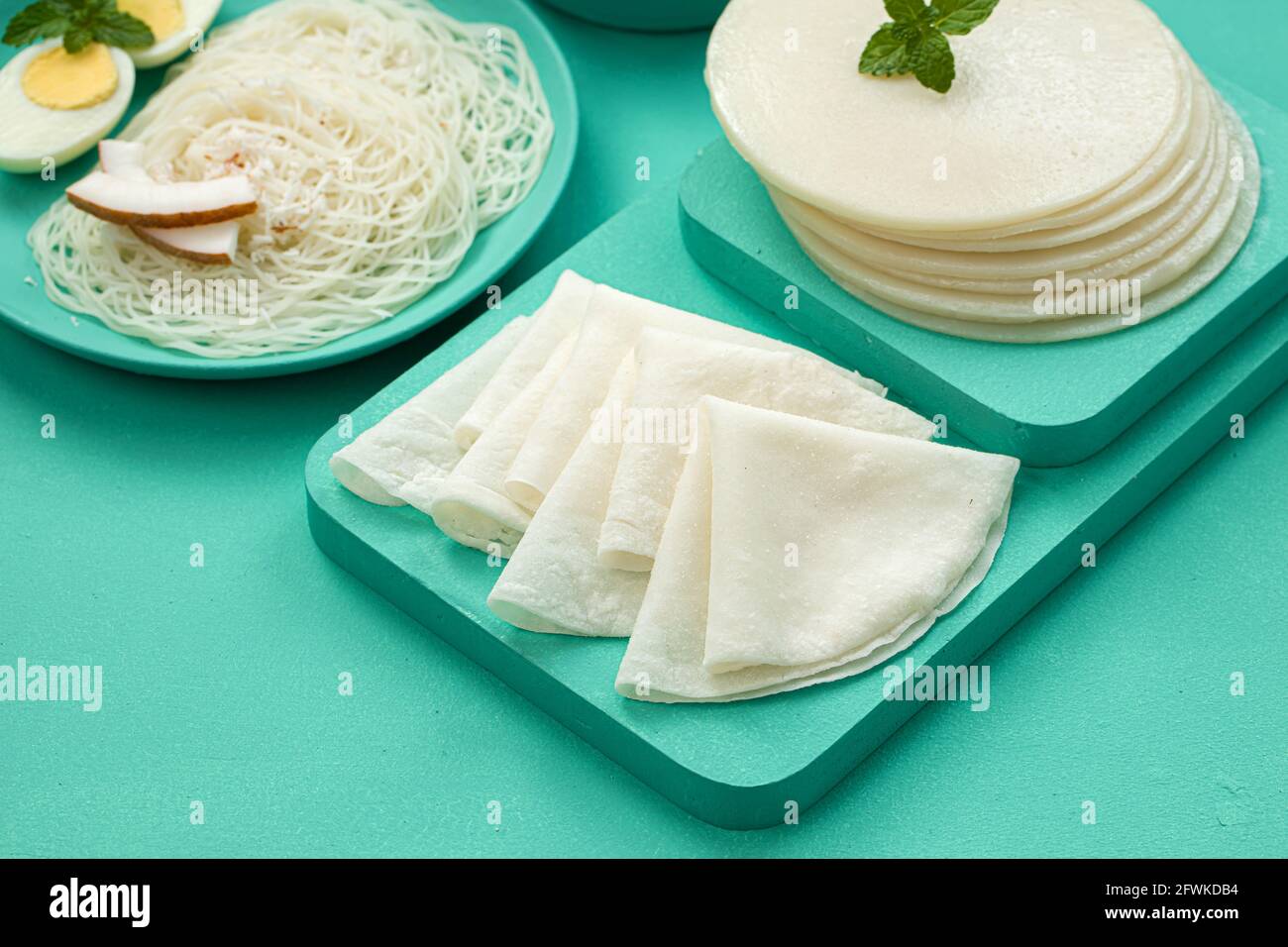 Rice Pathiri and Idiyappam, south indian malabar special breakfast made
