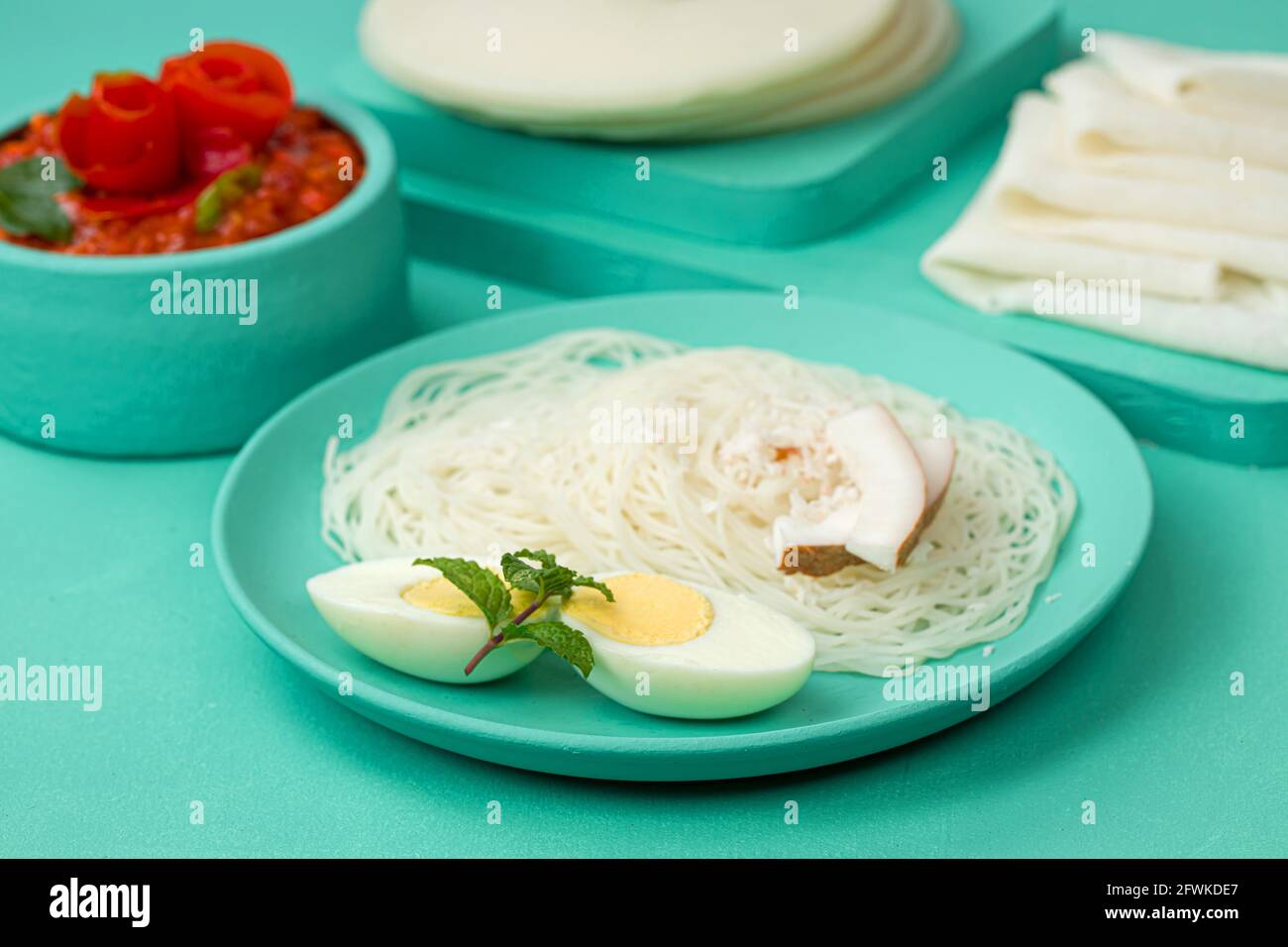 Rice Pathiri and Ideyappam, south indian malabar special breakfast made