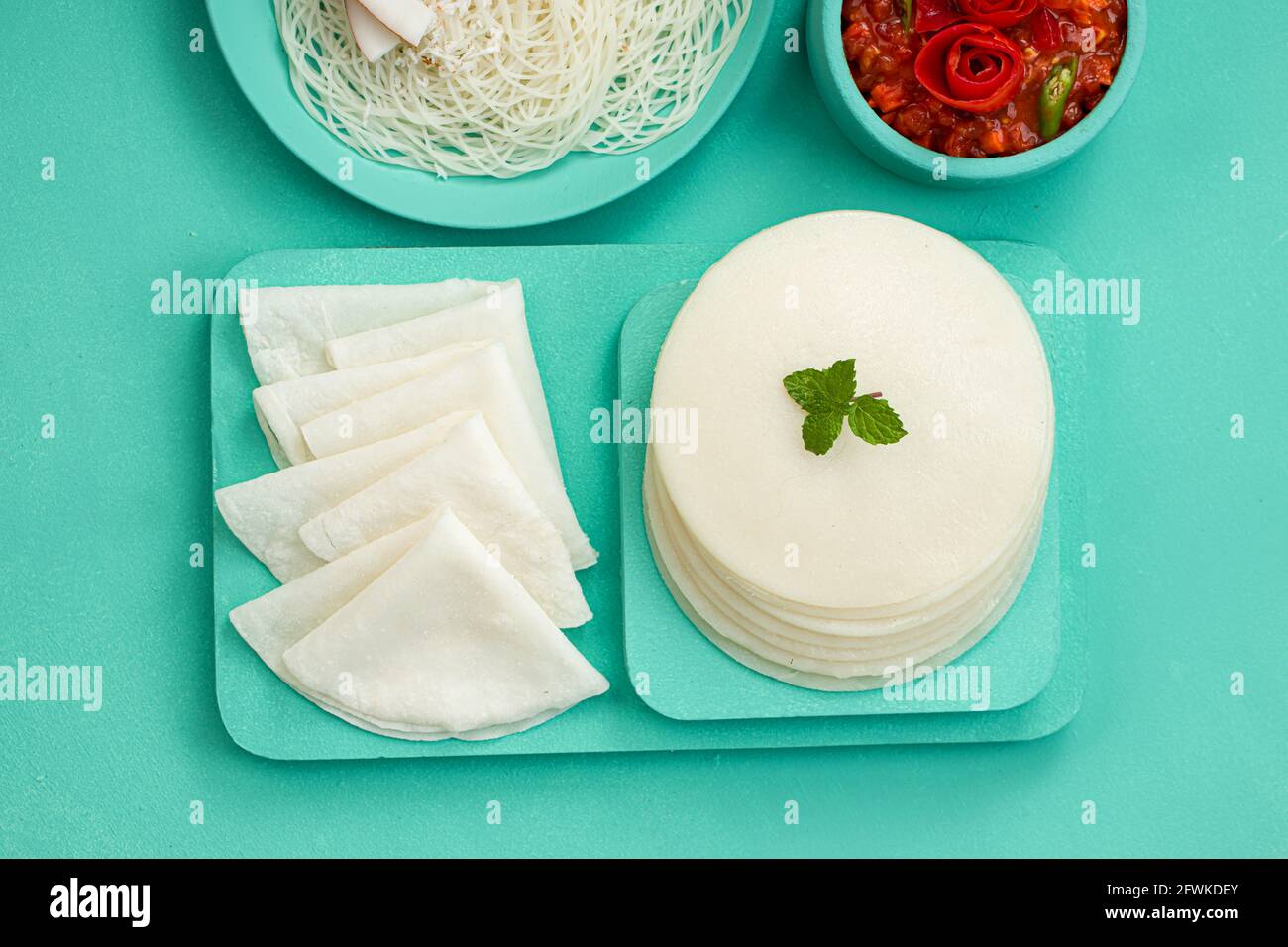 Rice Pathiri and Ideyappam, south indian malabar special breakfast made