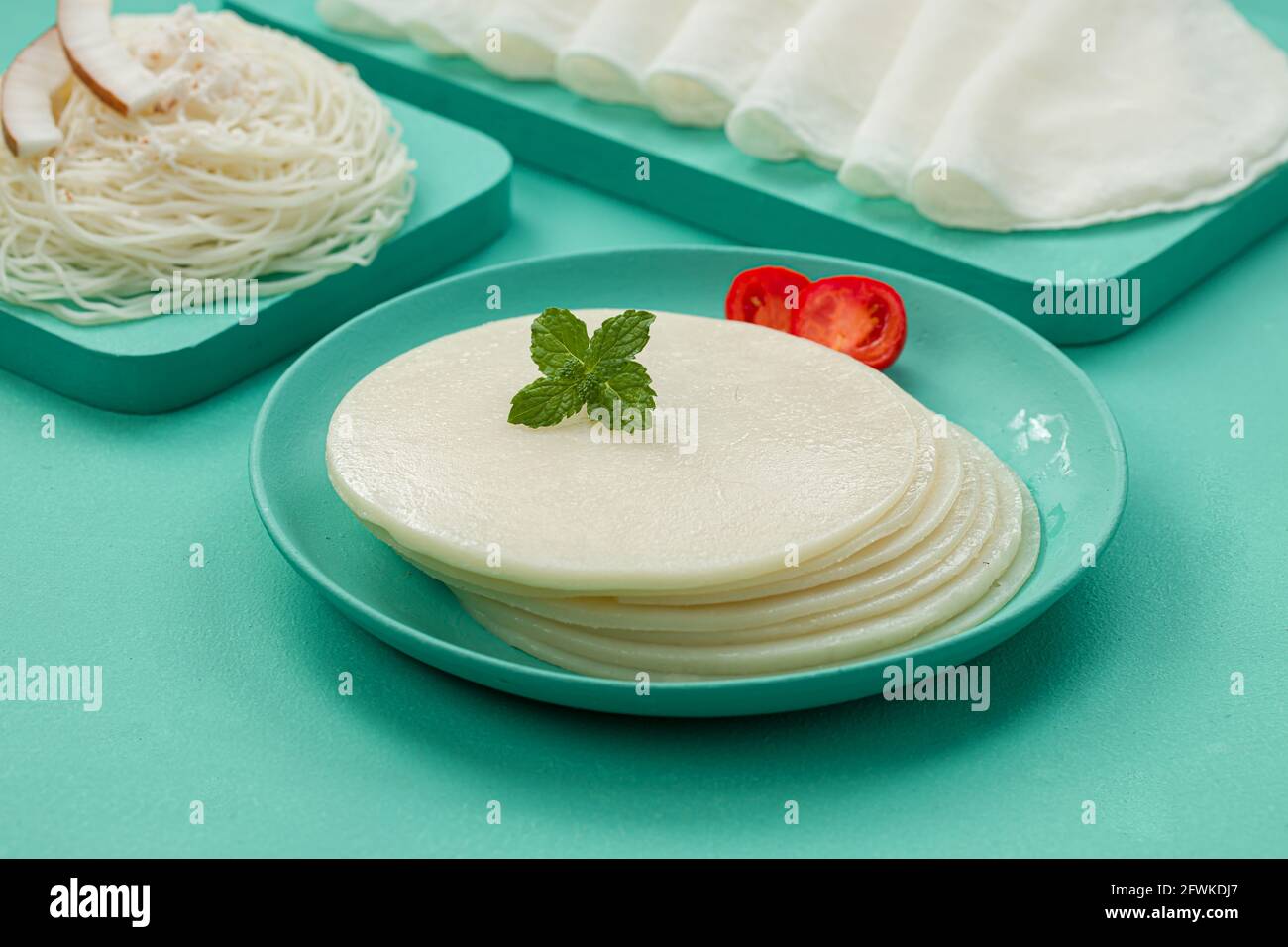 Rice Pathiri and Ideyappam, south indian malabar special breakfast made