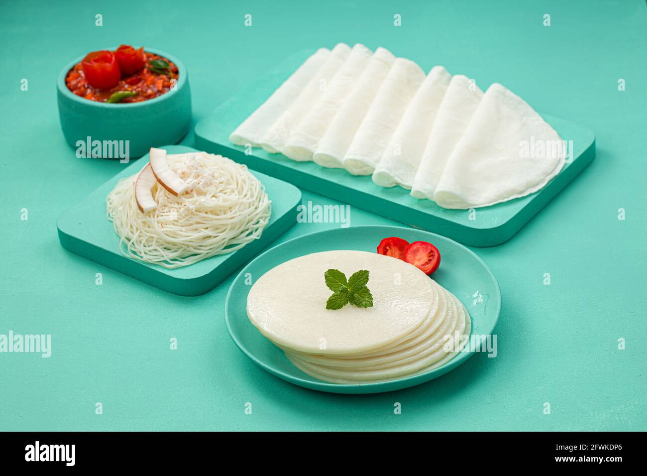 Rice Pathiri and Idiyappam, south indian malabar special breakfast made