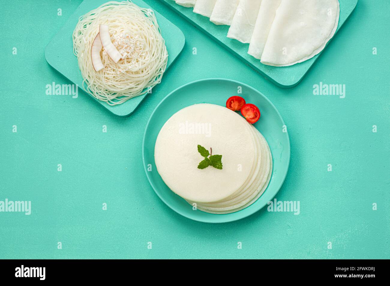 Rice Pathiri and Idiyappam, south indian malabar special breakfast made