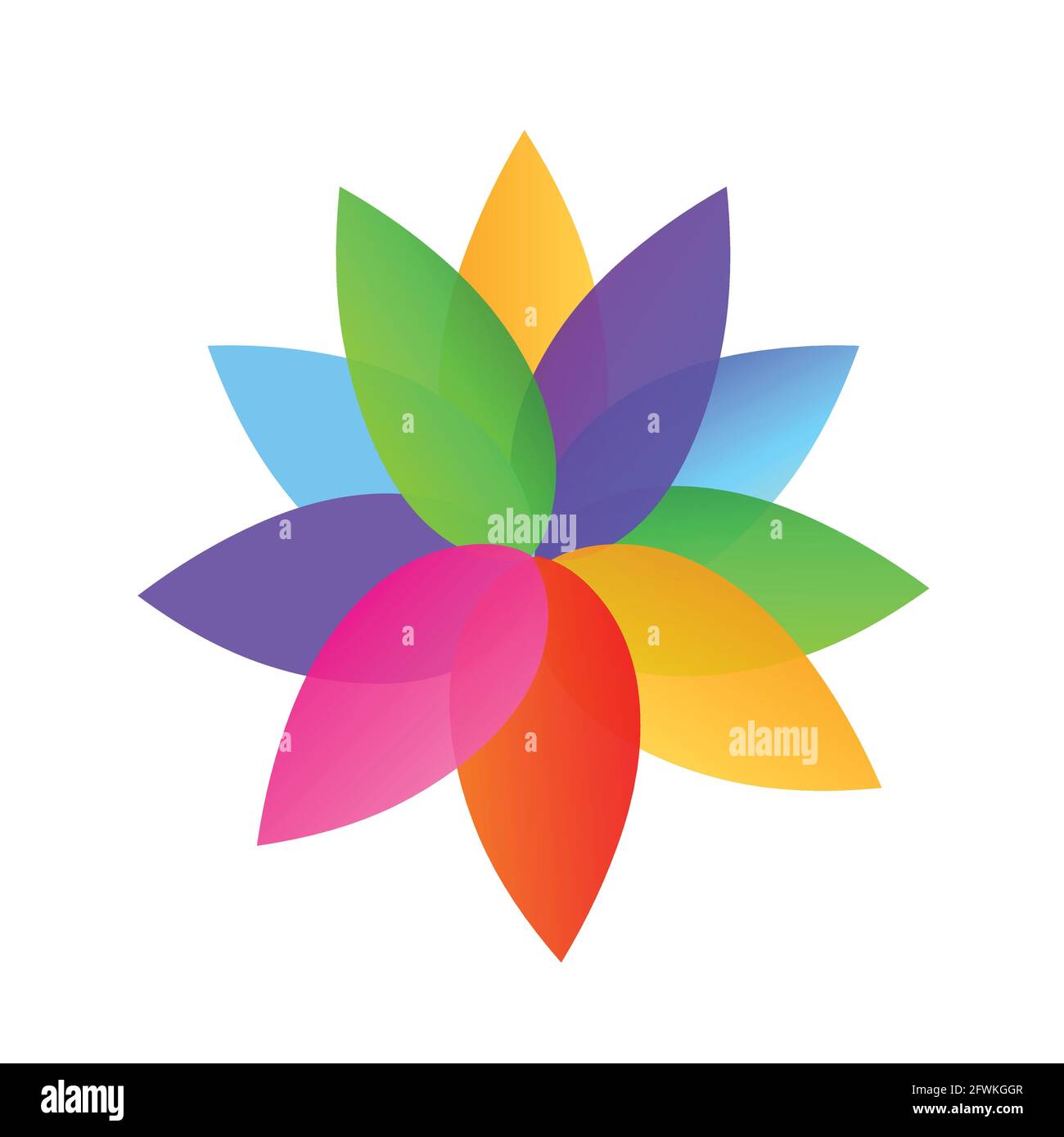 Lotus flower logo icon vector isolated on white background Stock Vector ...