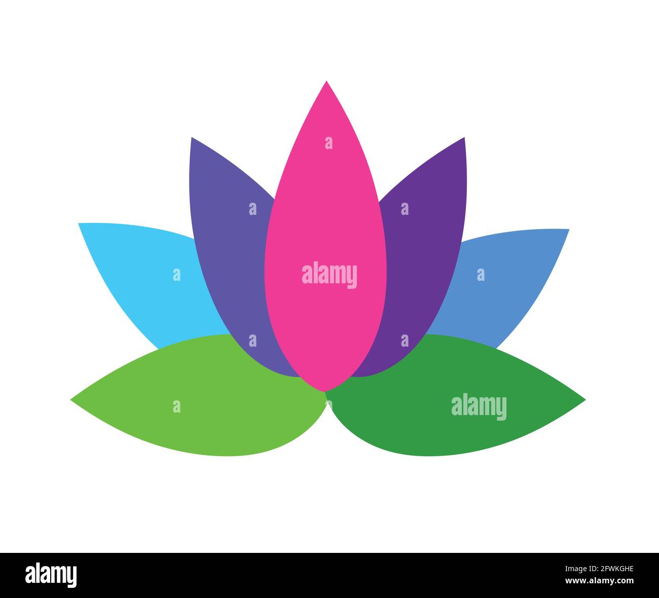 Lotus flower logo icon vector isolated on white background Stock Vector ...