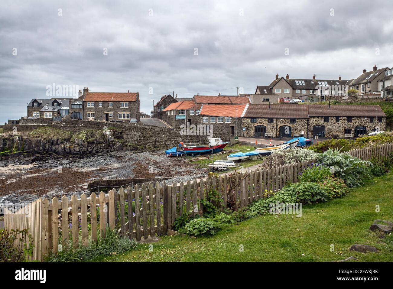 Craster is a small fishing village on the Northumberland coast near Alnwick Stock Photo