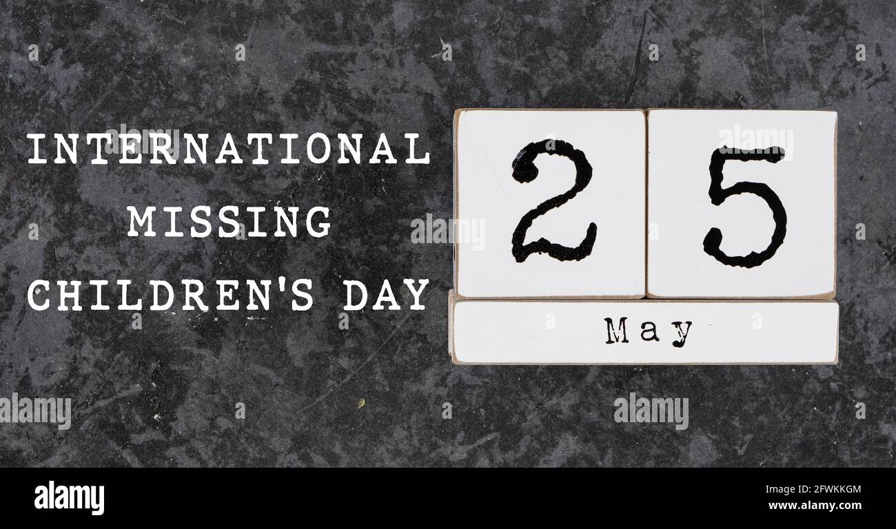 May 25 - International Missing Children's Day Stock Photo