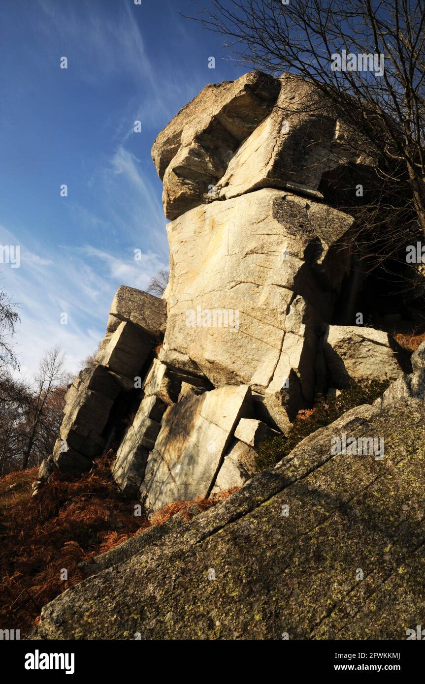 Roccia corba, Val di Susa, Piedmont Stock Photo