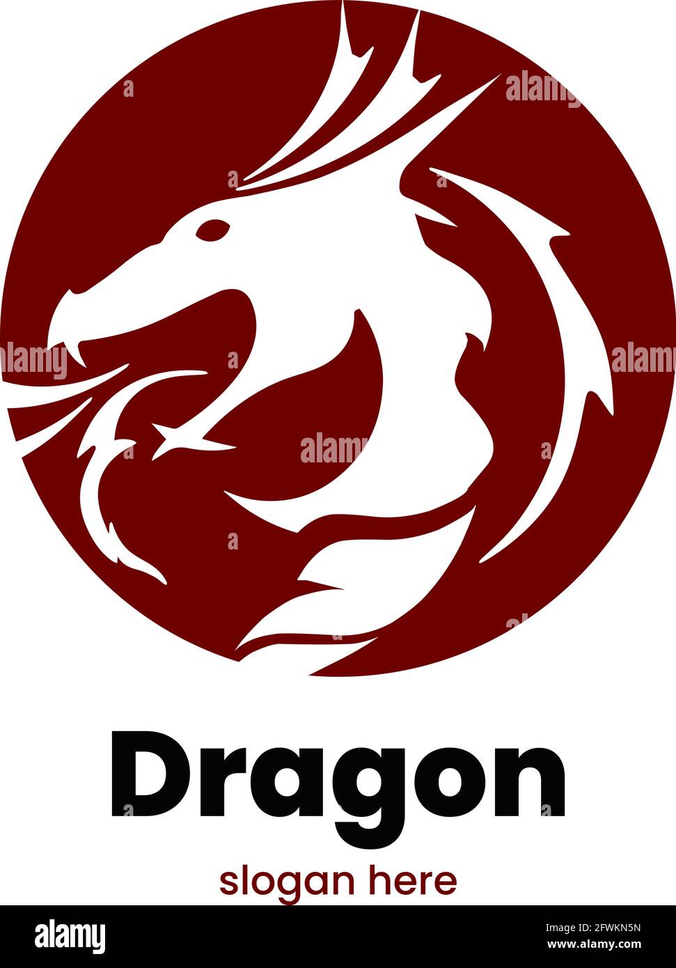 dragon circle logo EPS vector file Stock Vector Image & Art - Alamy