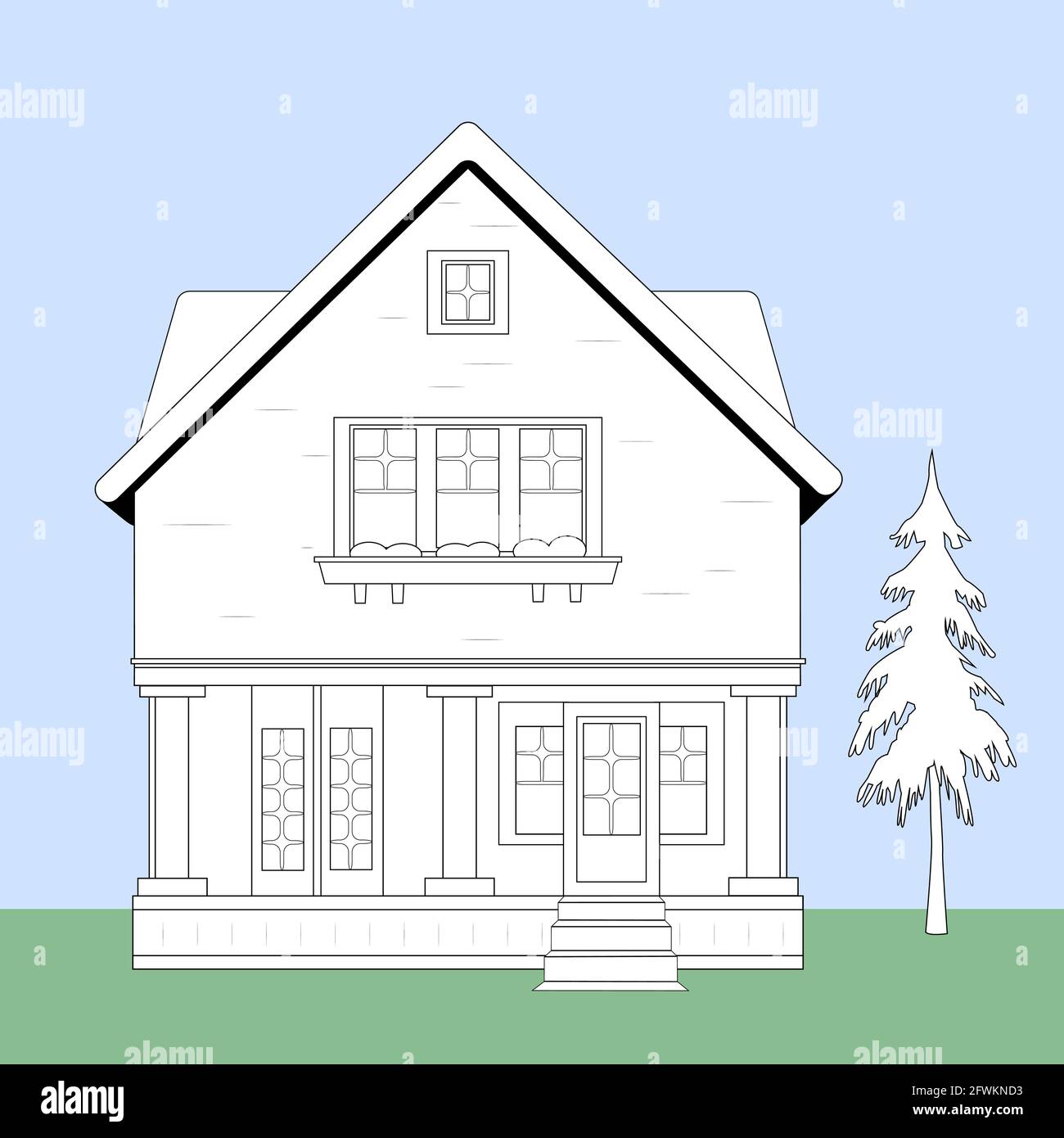 Hand Drawing House Image  Photo Free Trial  Bigstock