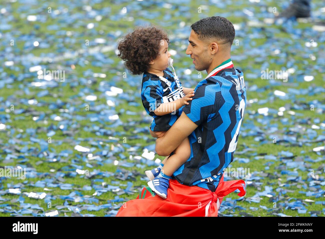 Milan, Italy. 23rd May, 2021. Achraf Hakimi (FC Internazionale) with