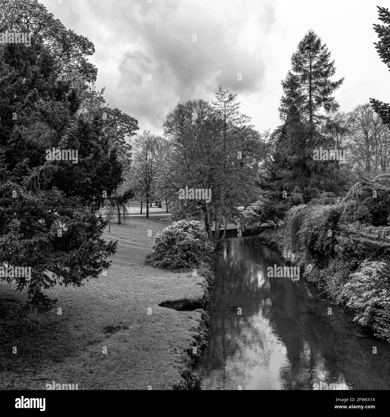 Buxton Pavilion and Pavilion Gardens in Derbyshire Stock Photo