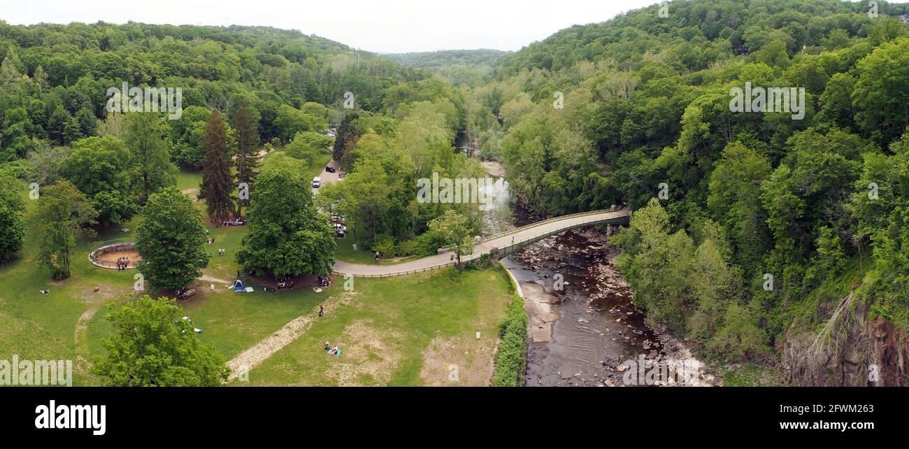 Panoramic view of the Croton River valley from the New Croton Dam