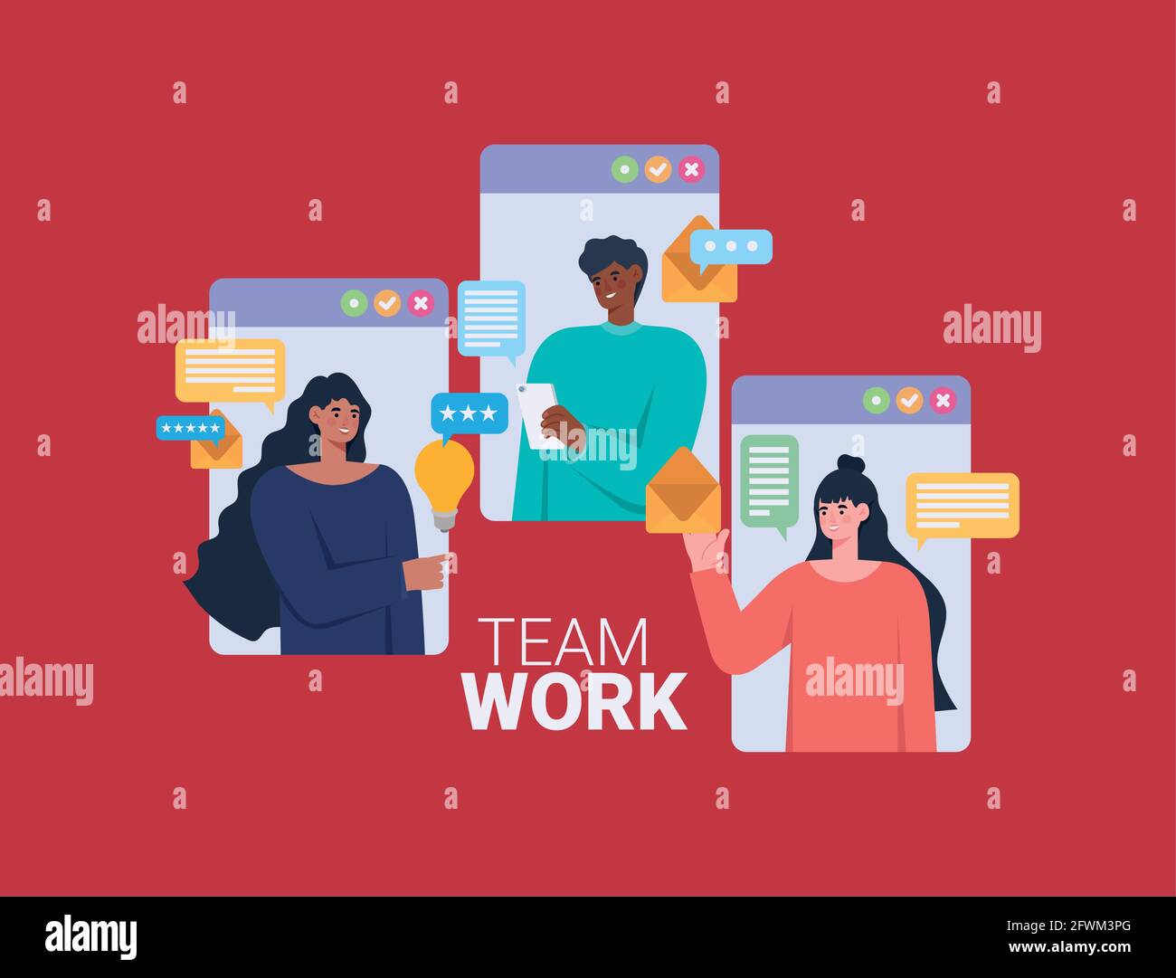 team work poster Stock Vector Image & Art - Alamy