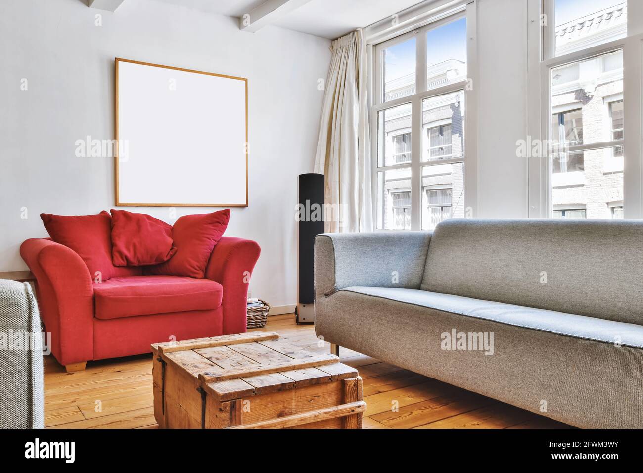 Elegant and spacious living room with beautiful furniture Stock Photo Alamy