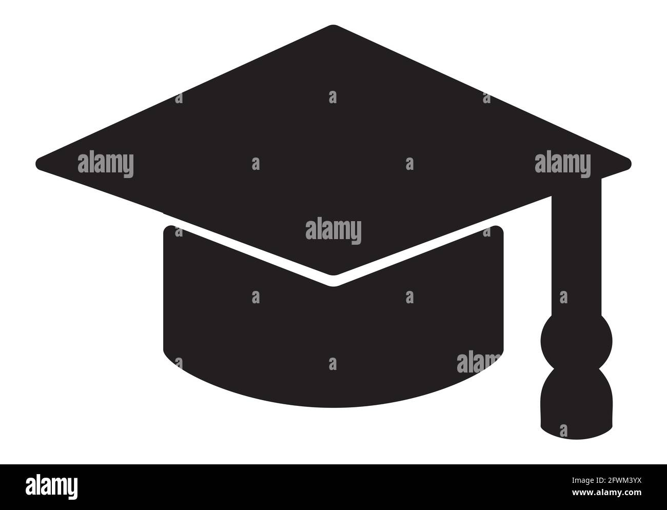 Education cap on white background.. Graduation icon vector illustration. Stock Vector