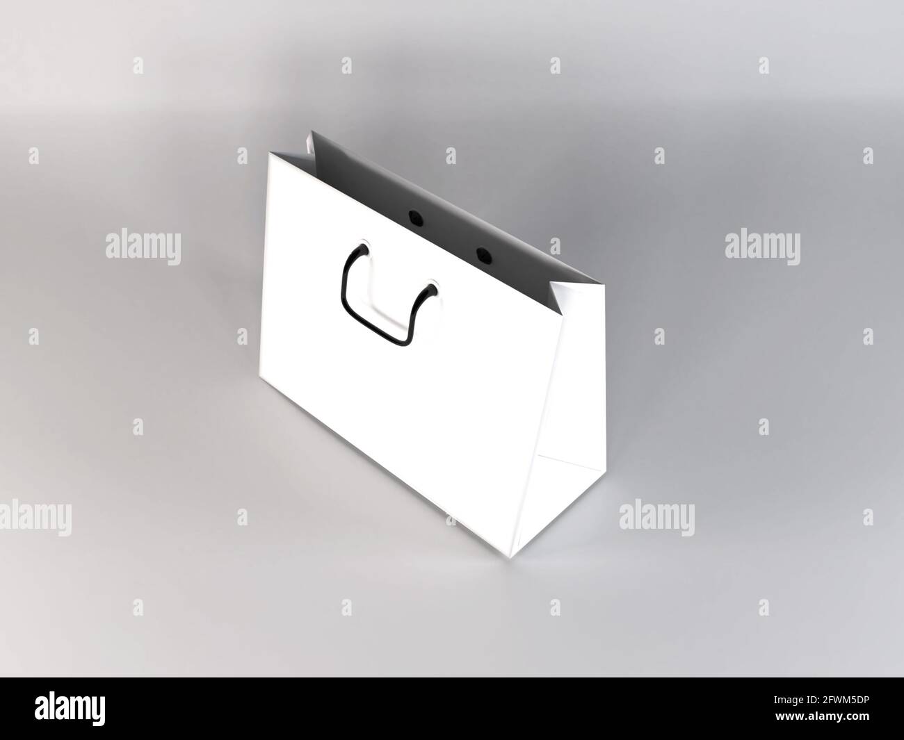 Realistic Shopping Bag 3D Illustration Mockup Scene on Isolated ...