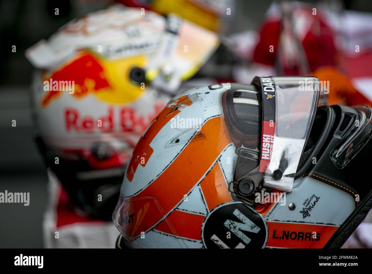 NORRIS Lando (gbr), McLaren MCL35M, helmet, casque, during the 2021 Formula  One World Championship, Grand Prix of Monaco from on May 20 to 23 in Monaco  - Photo DPPI / LiveMedia Stock Photo - Alamy