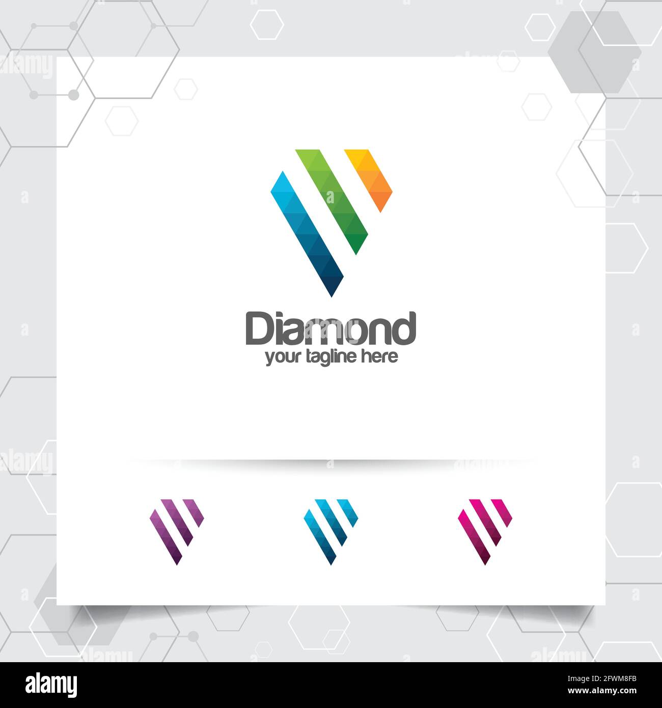Diamond jewelery logo design Stock Vector Images - Alamy