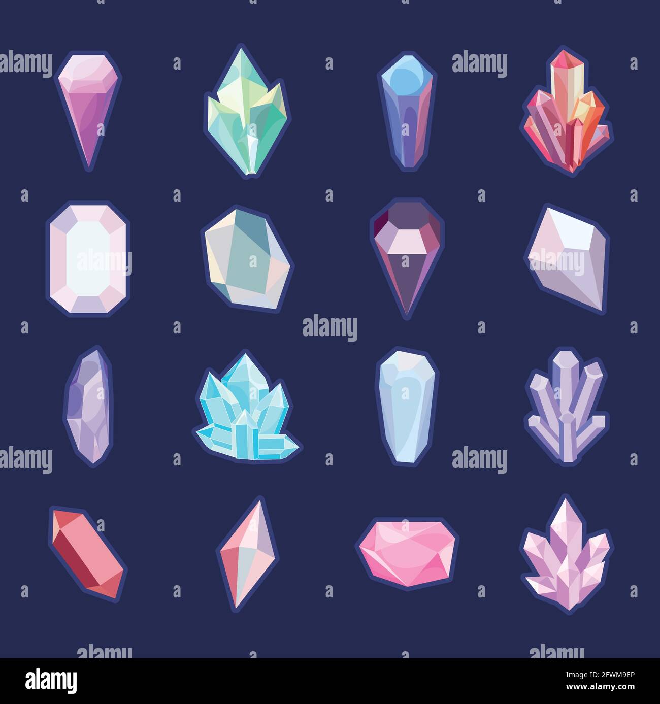 crystals drawing