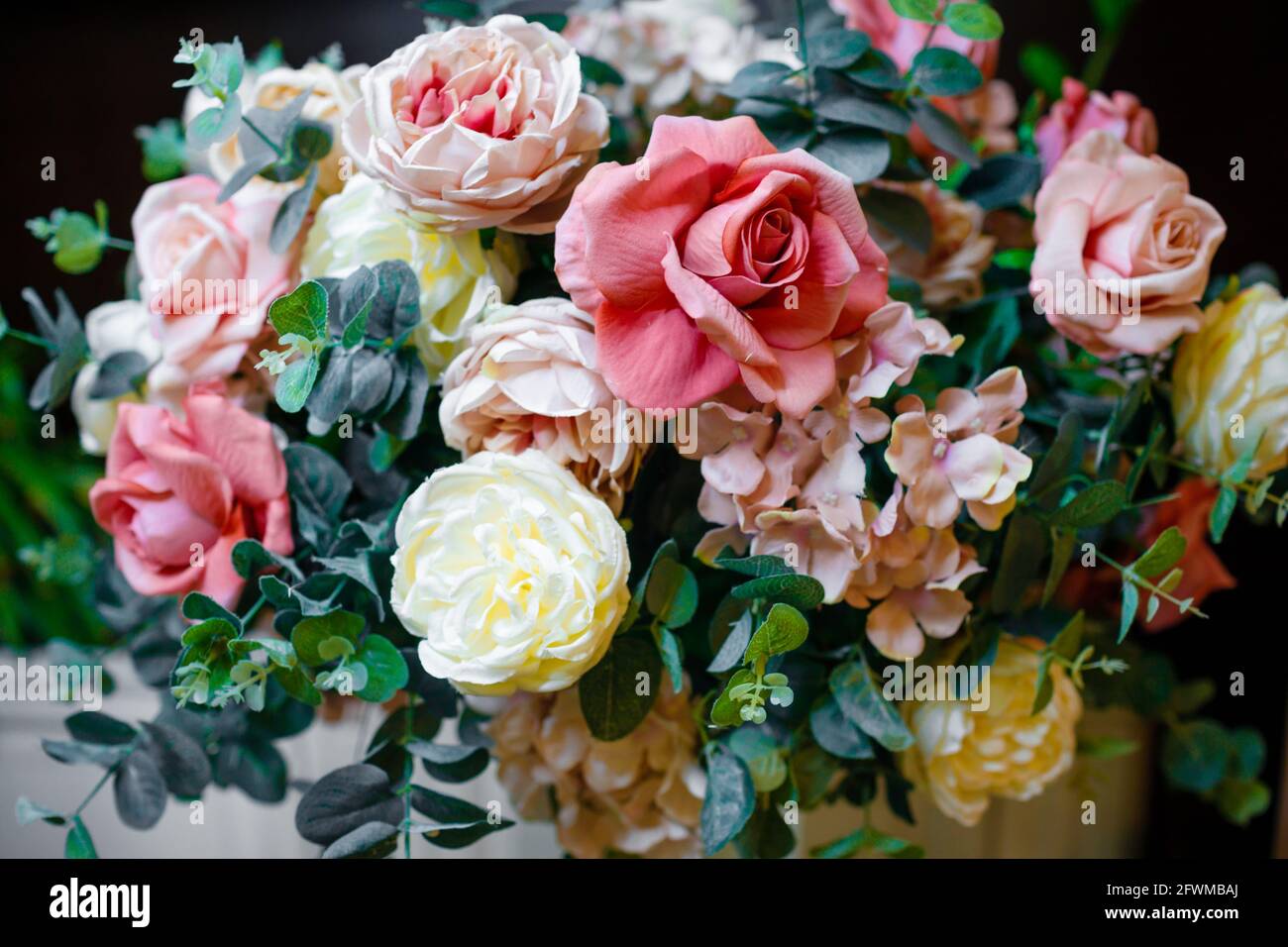 Artificial bouquet of dead flowers to decorate events Stock Photo Alamy