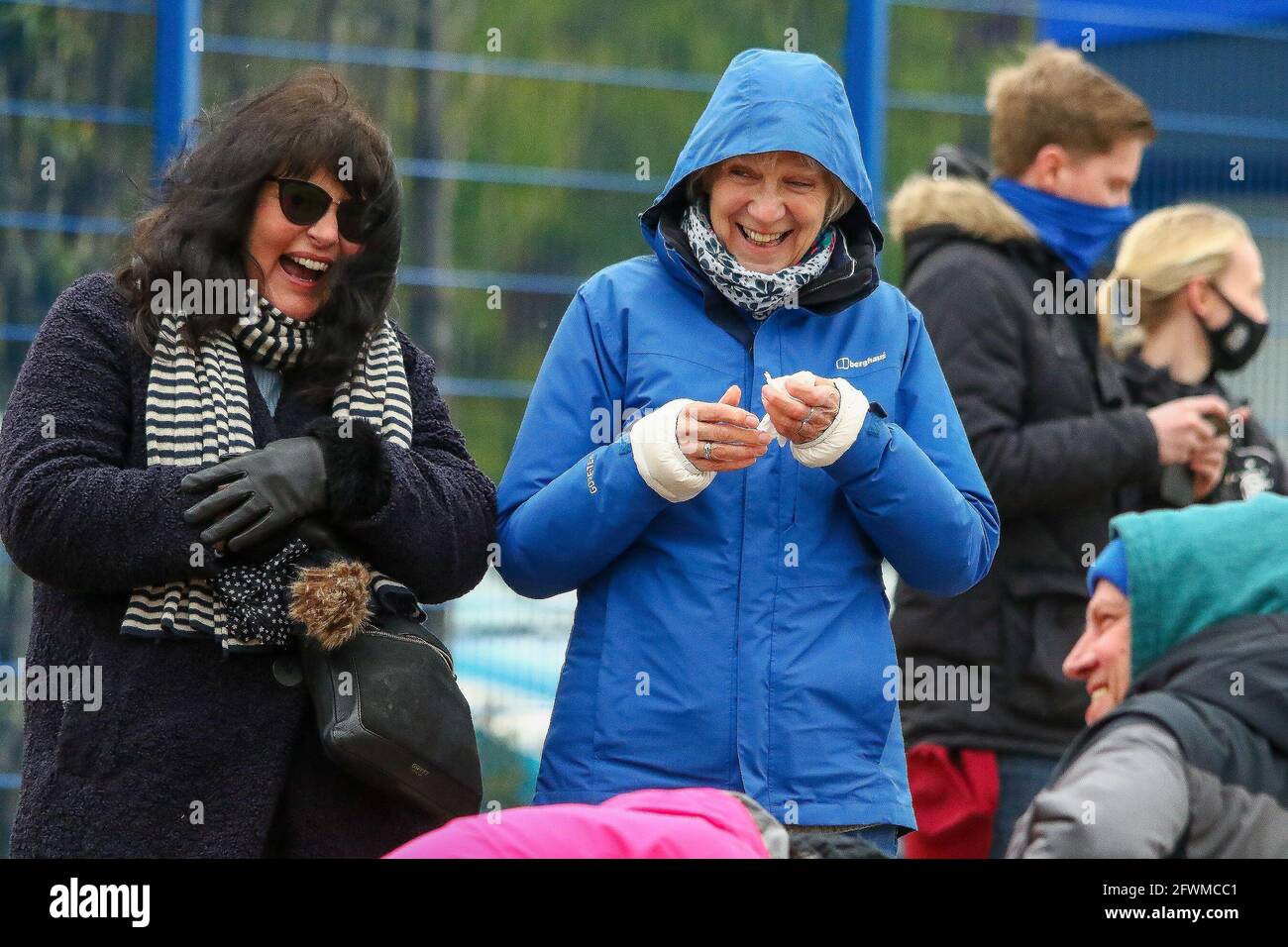 Milngavie, East Dunbartonshire, Scotland. 23rd May, 2021. Great to see supporters back at the games during the Scottish Building Society Scottish Women's Premier League 1 Fixture Rangers FC vs Celtic FC, Rangers Training Complex, Milngavie, East Dunbartonshire, 23/05/2021 | Credit Colin Poultney | www.Alamy.co.uk Credit: Colin Poultney/Alamy Live News Stock Photo