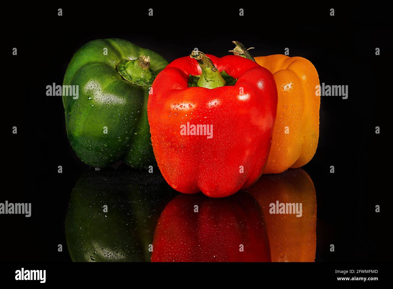 Bell peppers and their colors Stock Photo Alamy